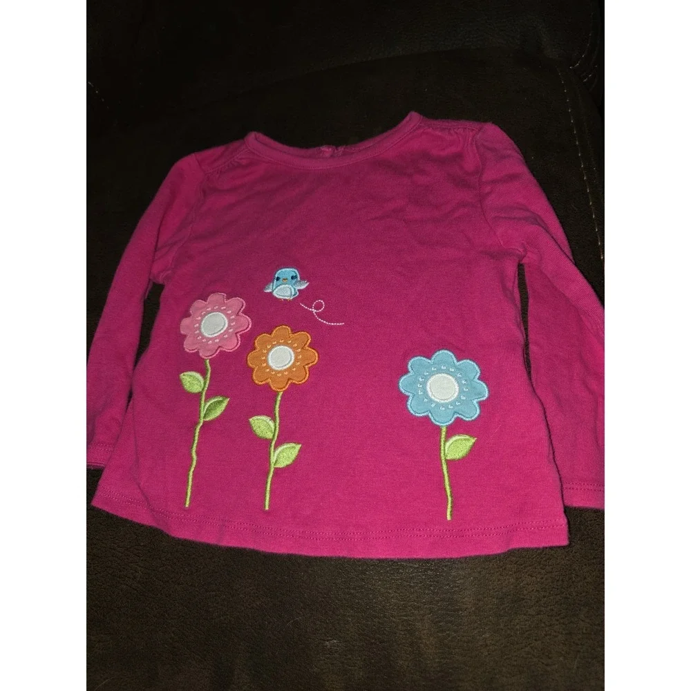 Gymboree smart and sweet bird floral top size 12 18 months